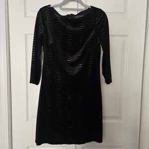 3/4 Length Black Dress